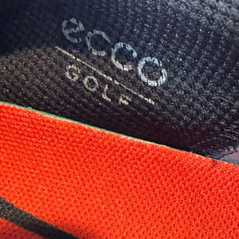 Ecco Mens 10 Hydromax S-Drive Athletic Shoes Blue Orange Spikeless Golf Sneakers_11